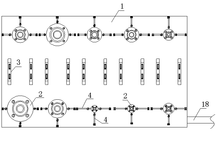 Quick prefabrication device for slab continuous caster pipeline