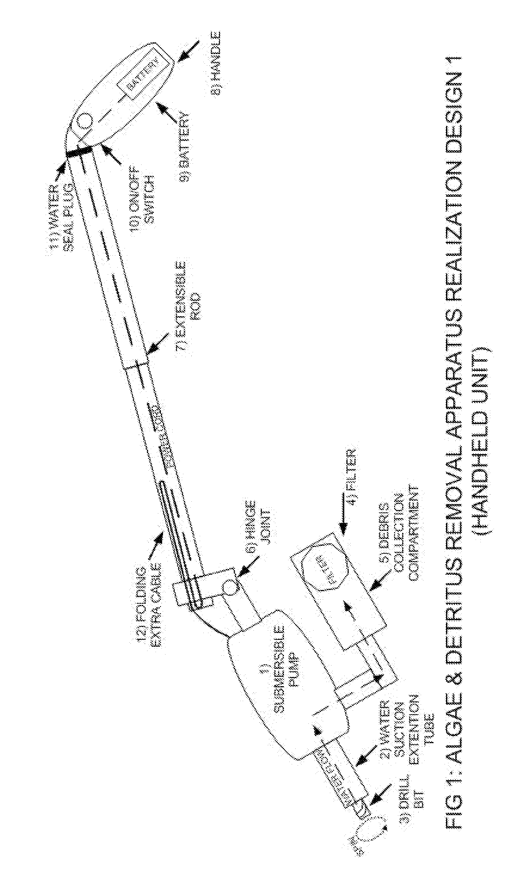 Aquarium Algae and Detritus Removal Electromechanical Apparatus