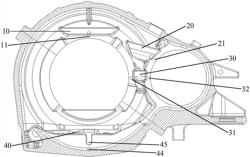 Box body of gearbox for rail transit vehicle