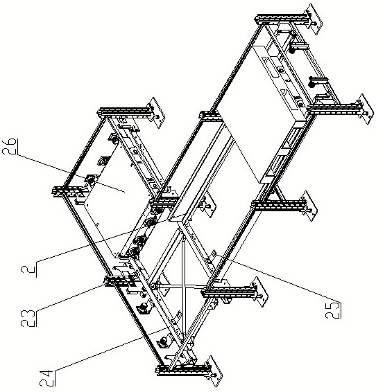 Follow-up walking accurate distance measuring and positioning device for four-way shuttle vehicle