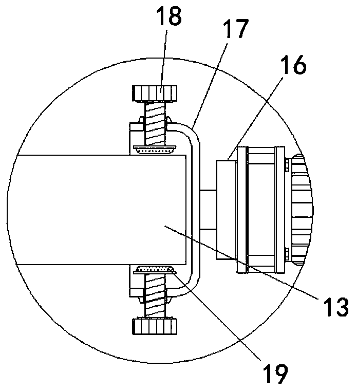 Convenient-to-drag-and-drop adjustable clamp for gear shaft machining