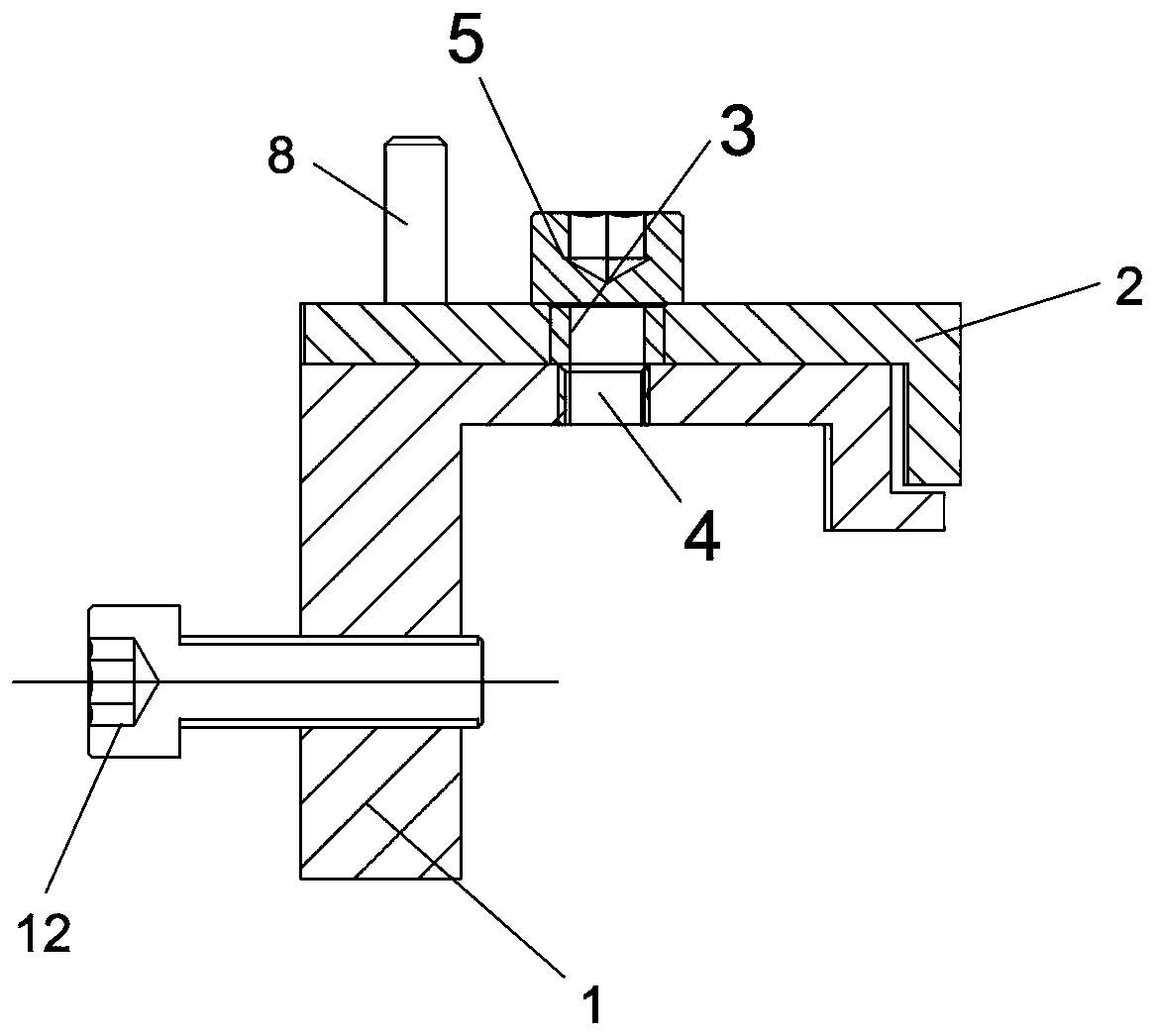 Triangle adjustment tooling and adjustment method for sinker of circular knitting machine