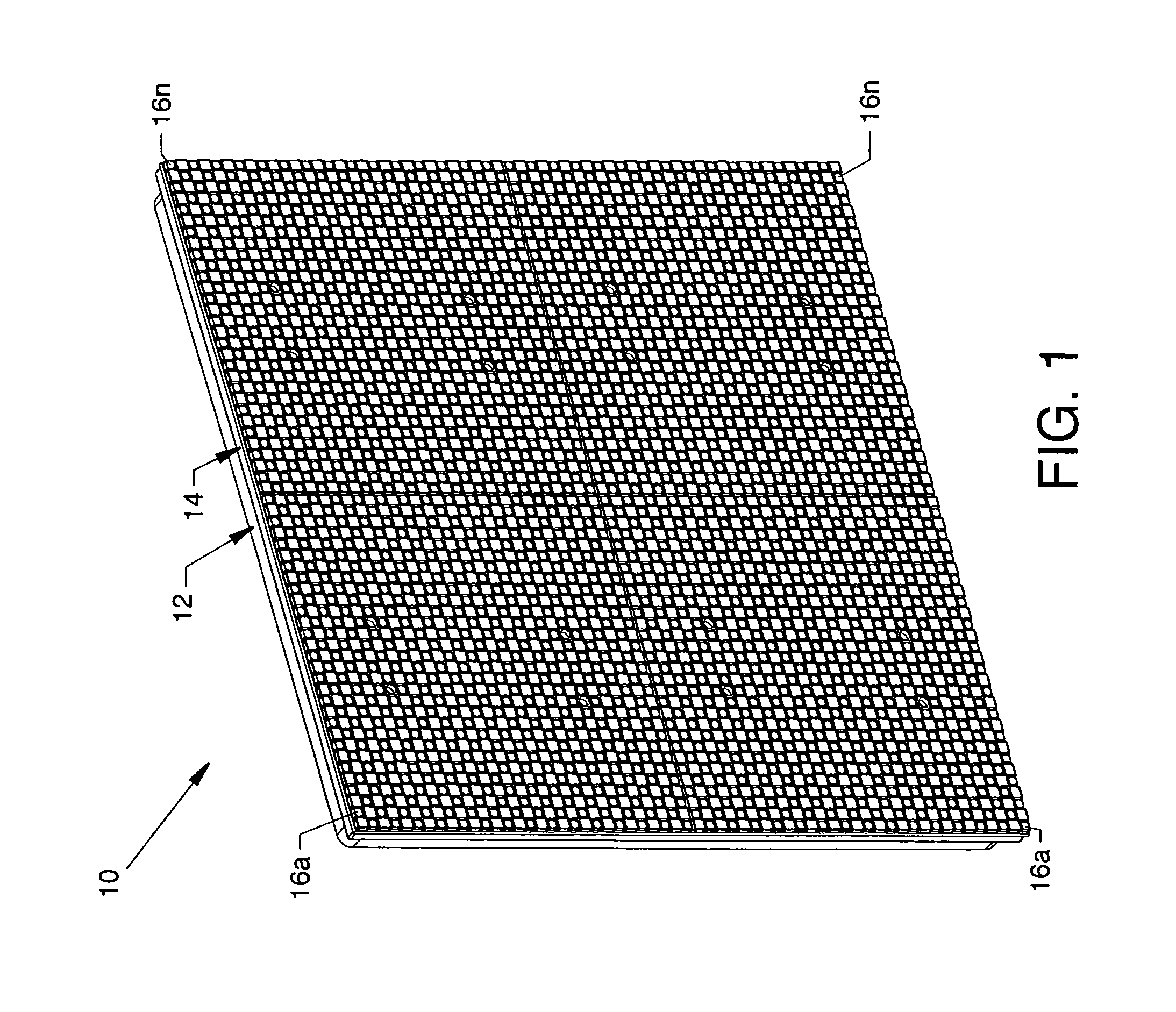 LED display module having a metallic housing and metallic mask