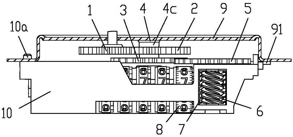 Counter for gas meter