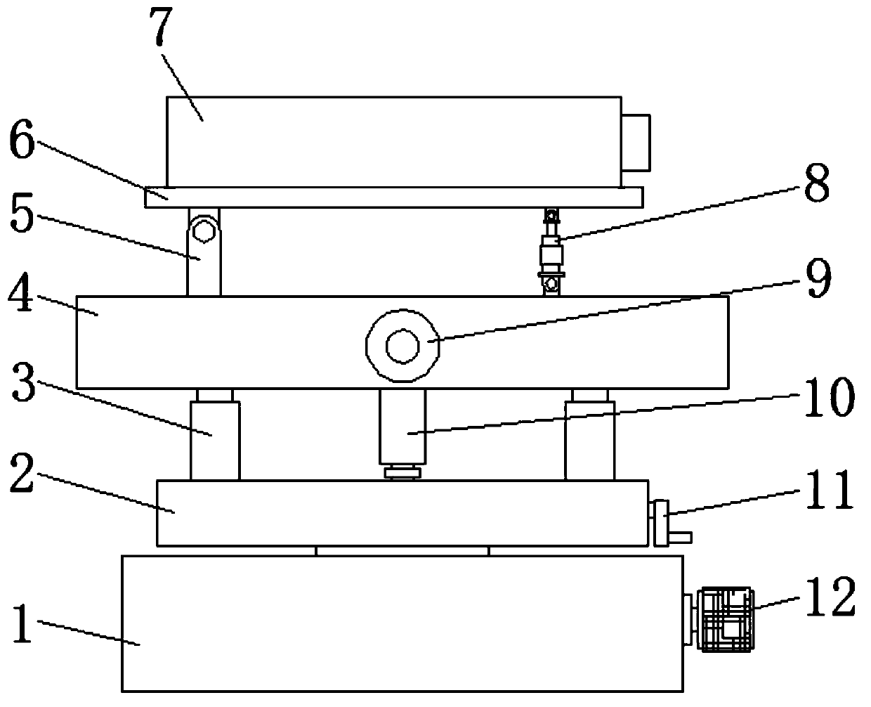 Angle adjusting mechanism for demonstration of teaching projector and application method thereof