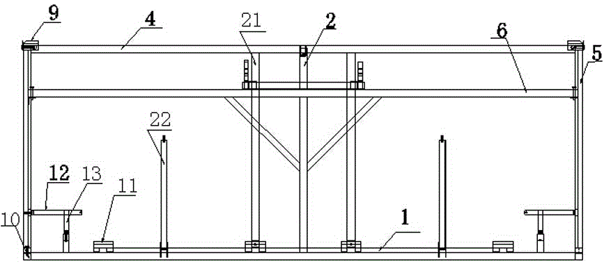 Car side wall CKD packaging structure