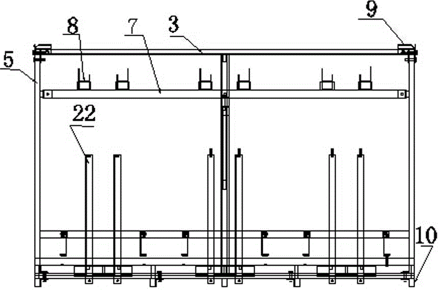 Car side wall CKD packaging structure