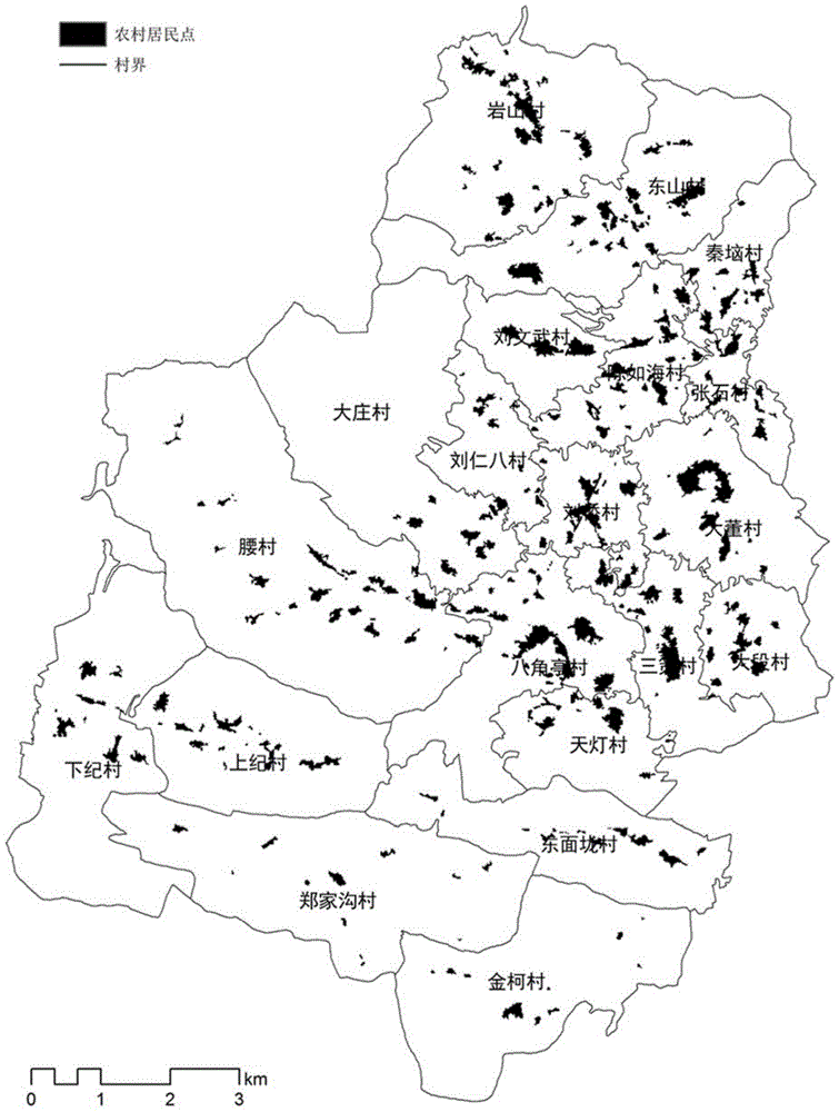 A radiation domain-oriented method of rural residential area renovation and division in the network of villages and towns