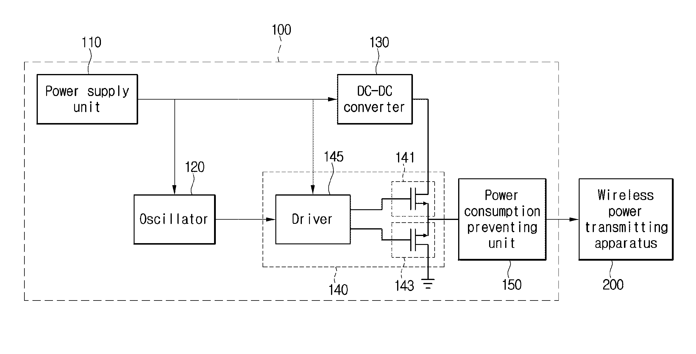 Electric power supplying device, of a wireless electric power transmission apparatus and method for supplying electric power