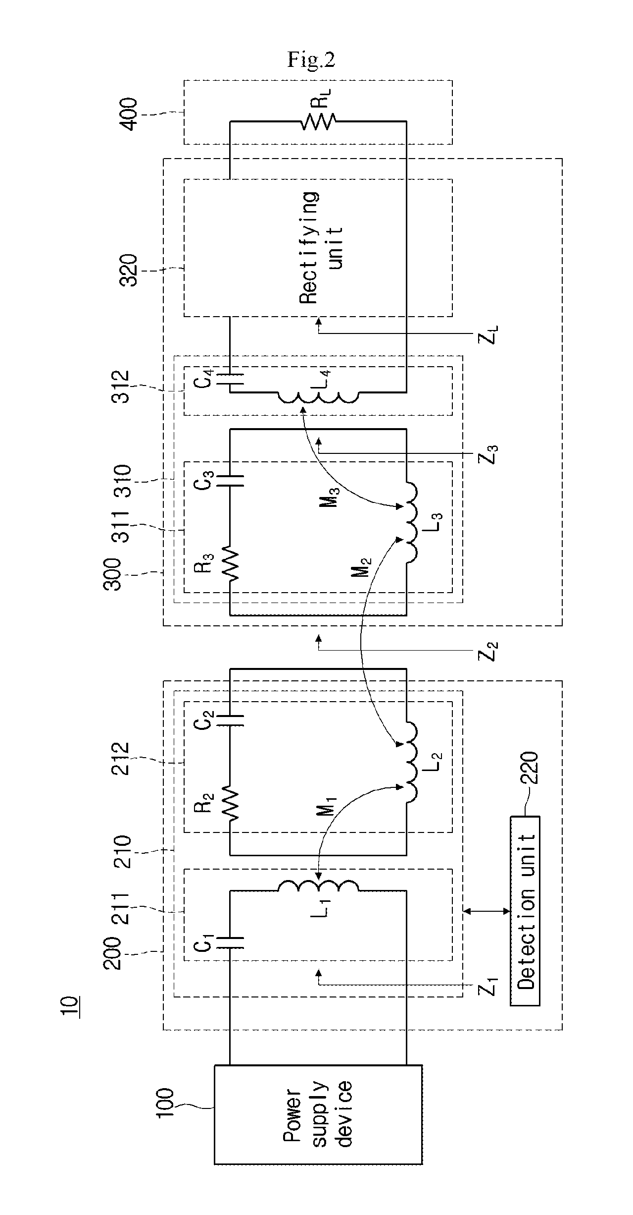 Electric power supplying device, of a wireless electric power transmission apparatus and method for supplying electric power