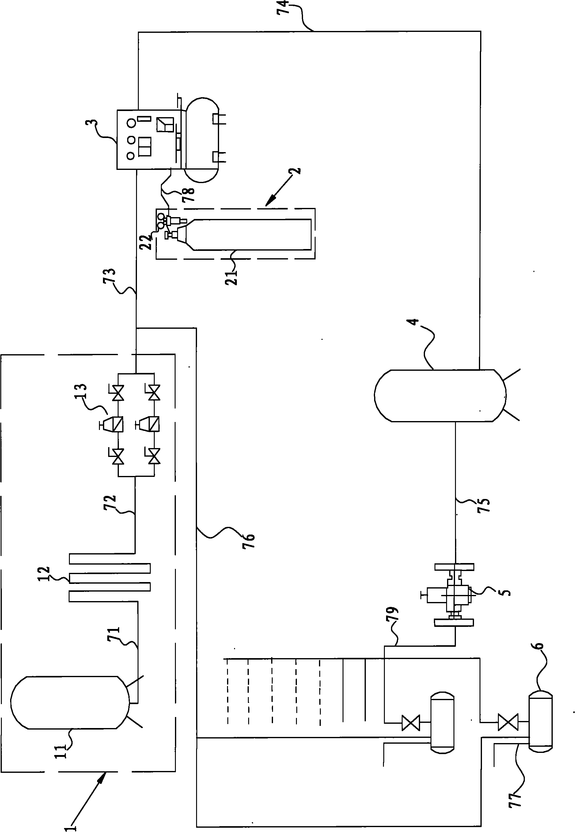 Online deuterium and nitrogen mixing equipment for lowering hydrogen sensitivity of optical fiber