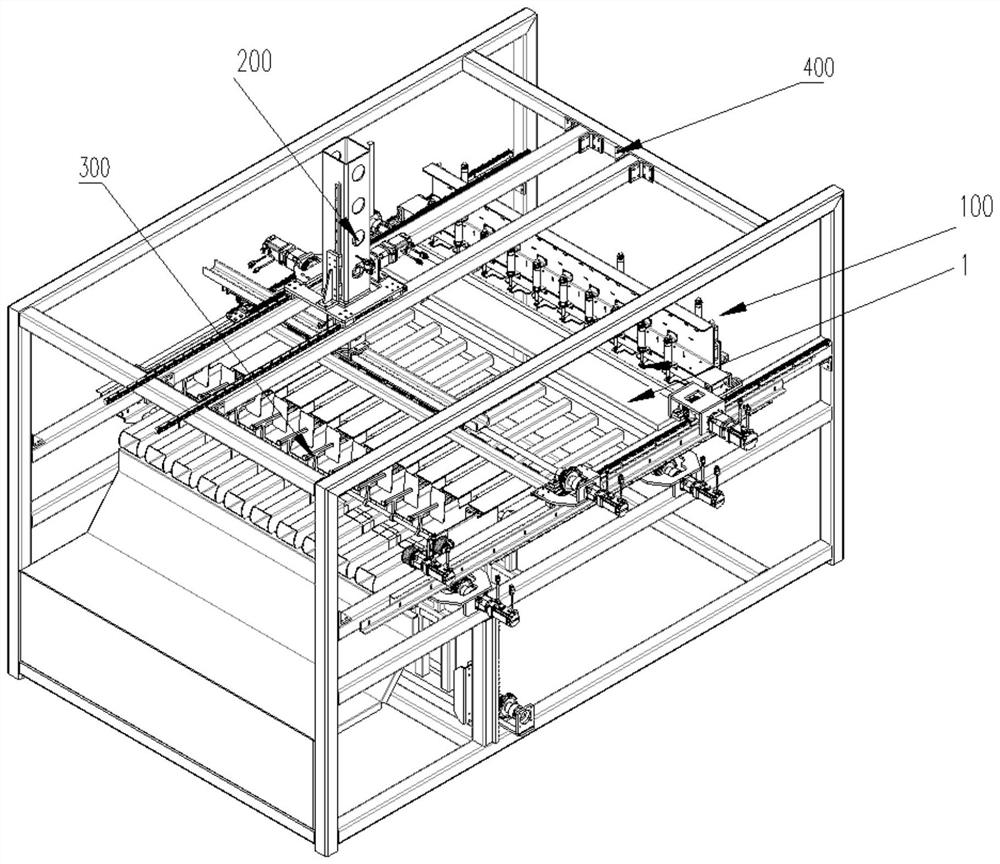 Material storage device and glove packaging system