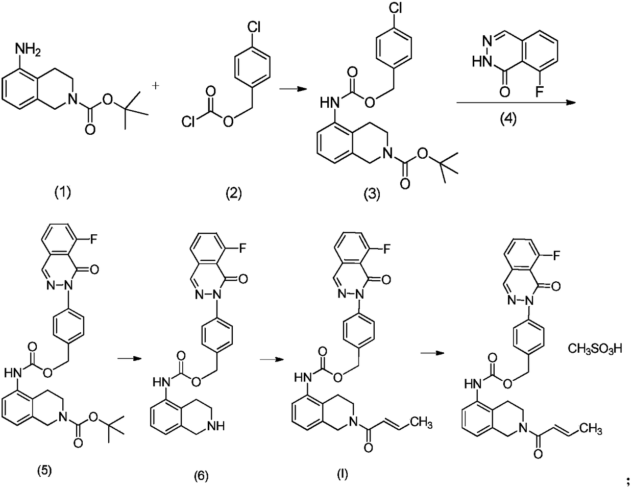 Medicinal composition combining paclitaxel with novel phthalazinone compound