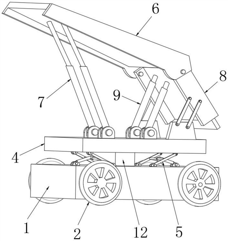 Movable shield support for inclined manganese ore layer mining