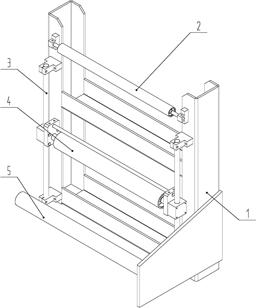 Lower film gravity pretightening device of full-automatic stretch film packer