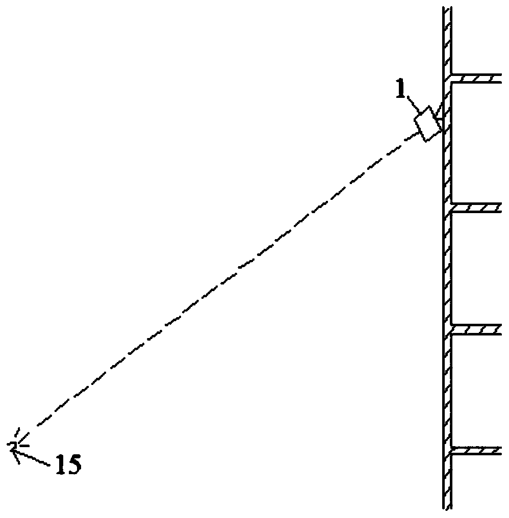 Novel horizontal displacement laser measuring device and measuring method for building structure