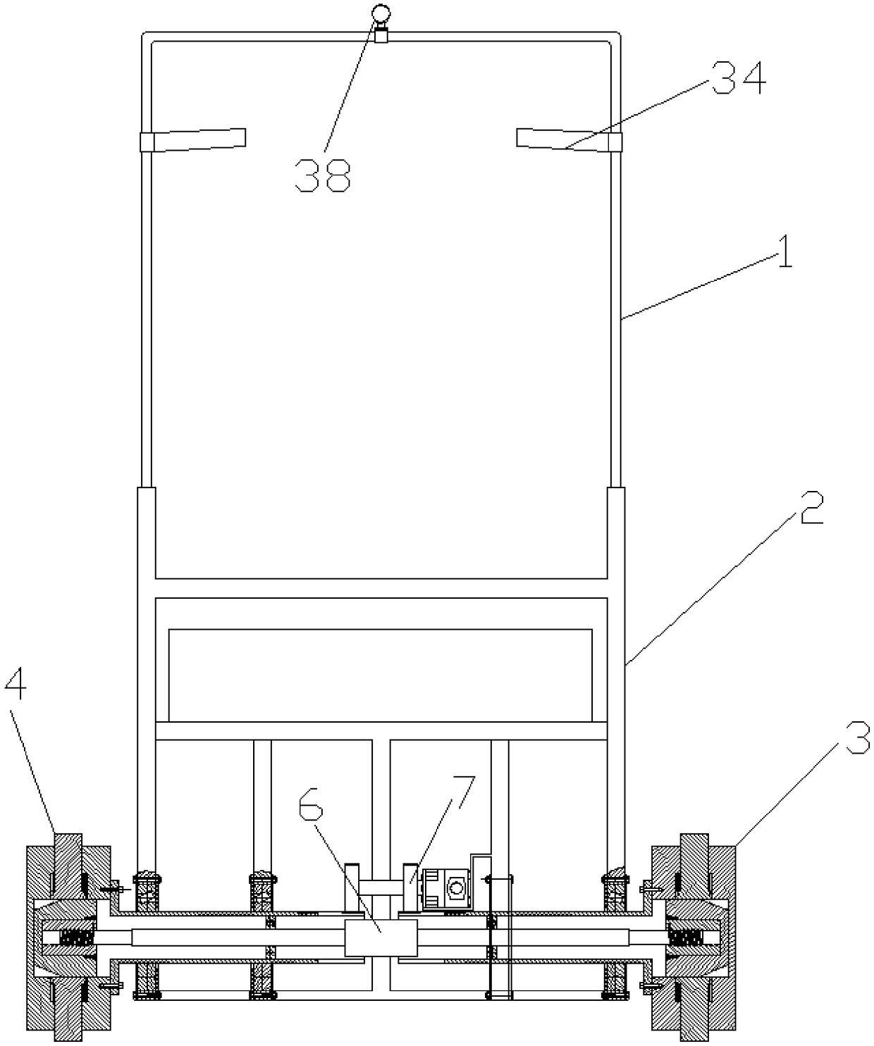 Adjustable step pitch stair climbing device