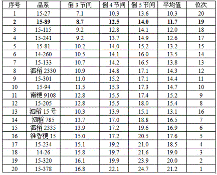 Method for evaluating auxiliary rice breeding by using lodging resistance indexes