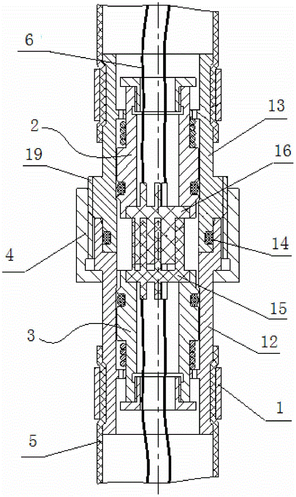 Deep-sea oil-filled cable quick butt-joint device