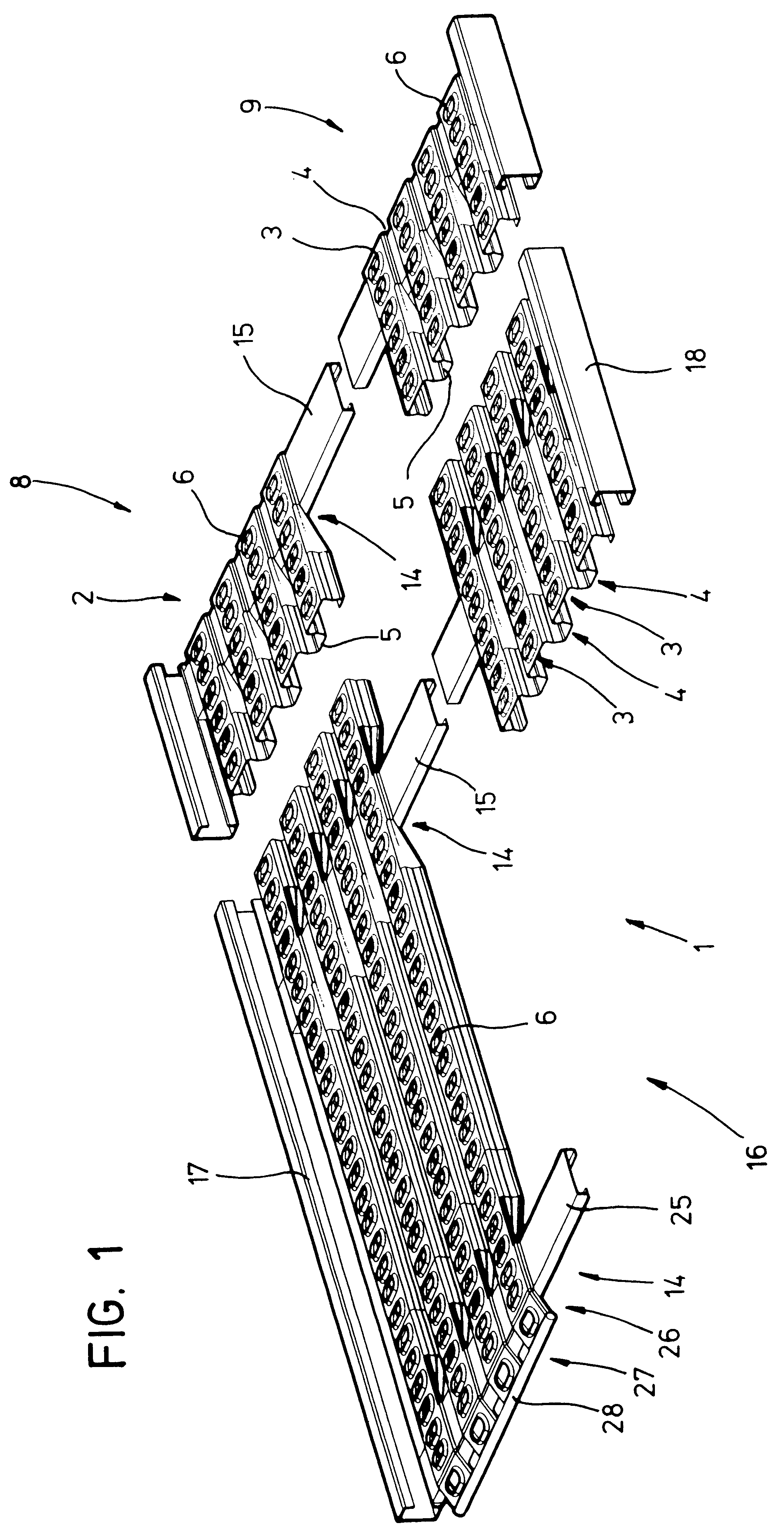 Perforated sheet floorplate element