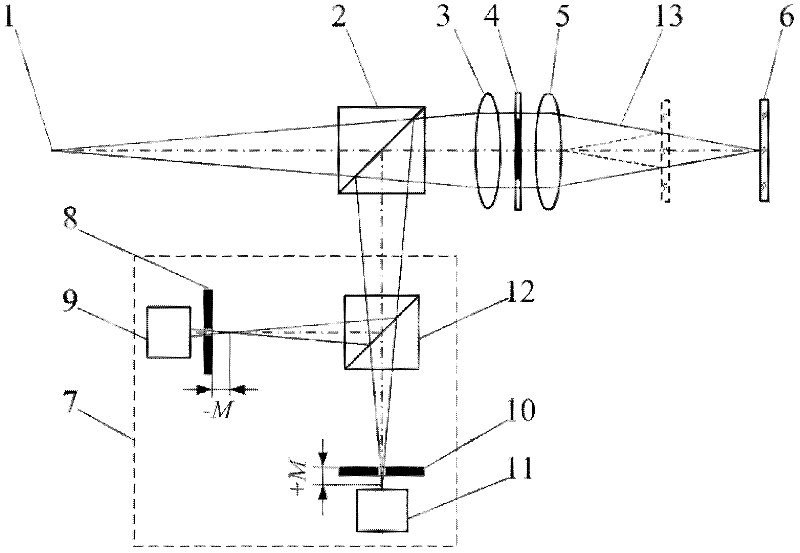 Method for measuring focal length of reflection type differential confocal lens