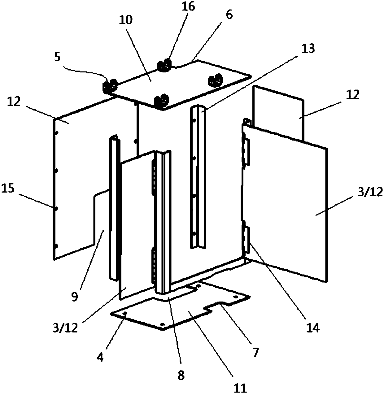 A three-proof support structure and vehicle