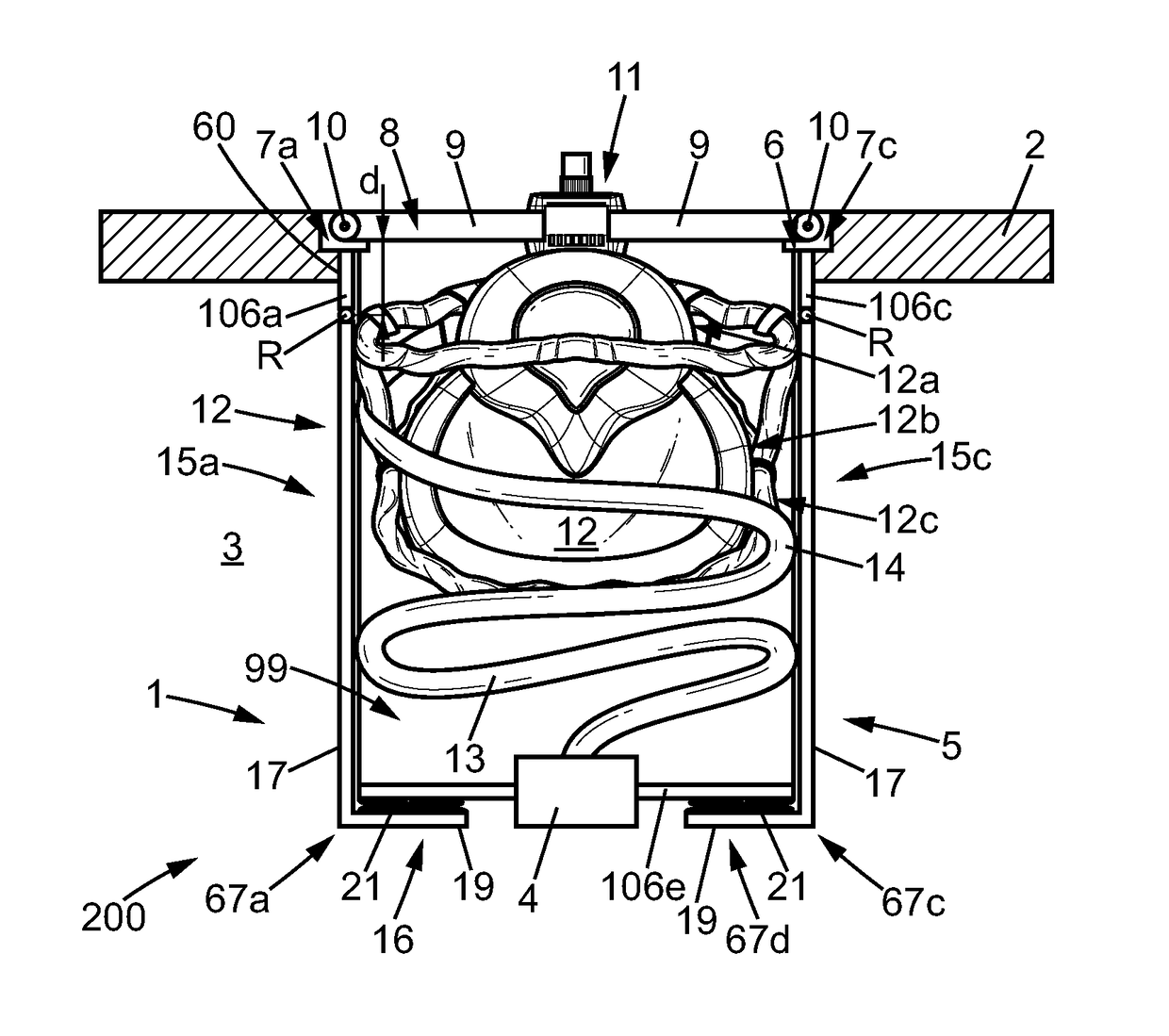 A stowage device of emergency equipment for aircraft crewmember