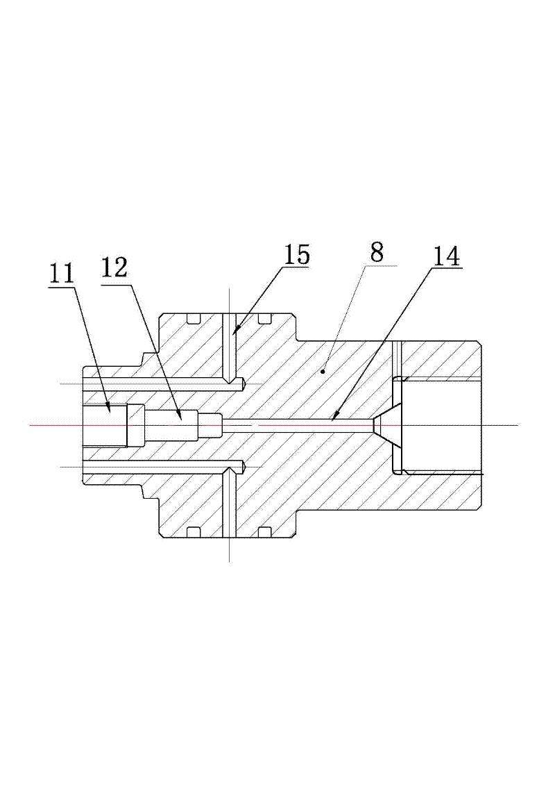 Novel balanced type water inlet and outlet valve group of ultrahigh pressure supercharger