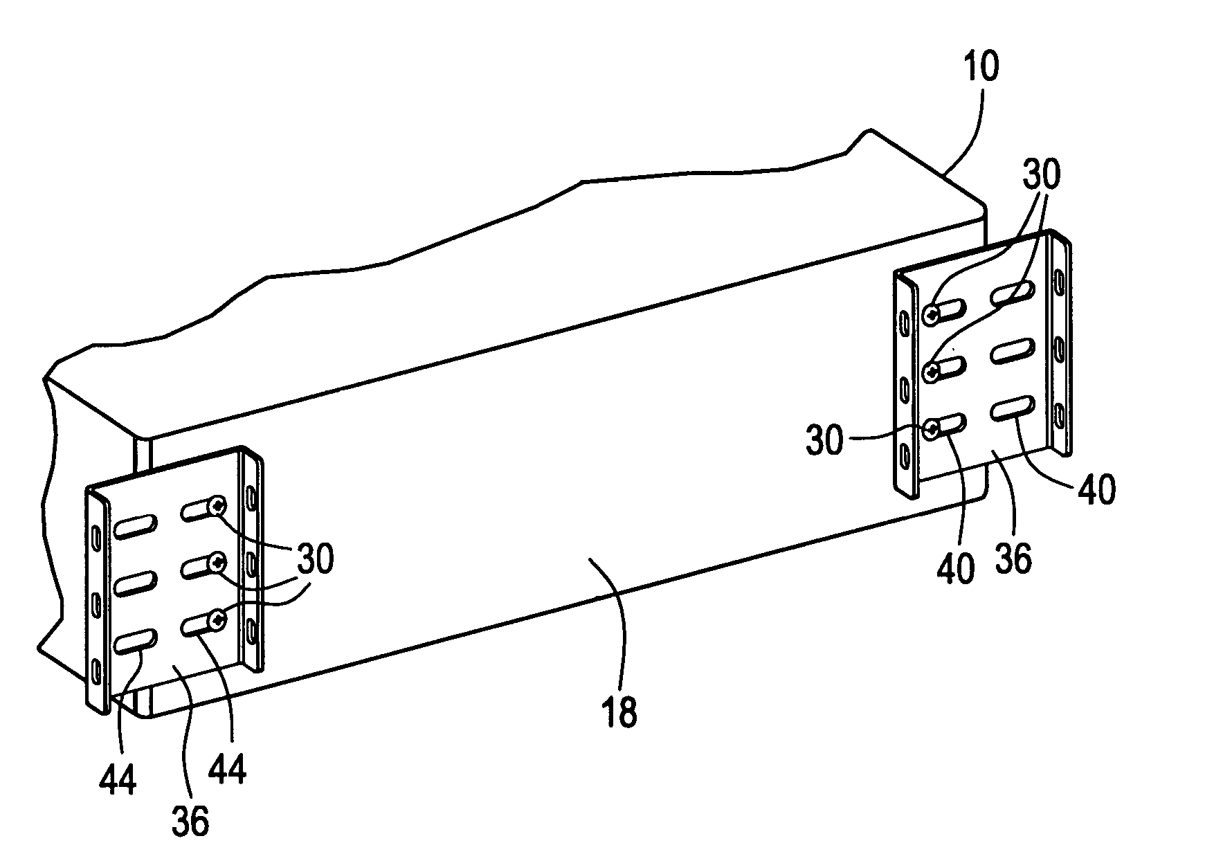 Foundation headboard bracket system for bed