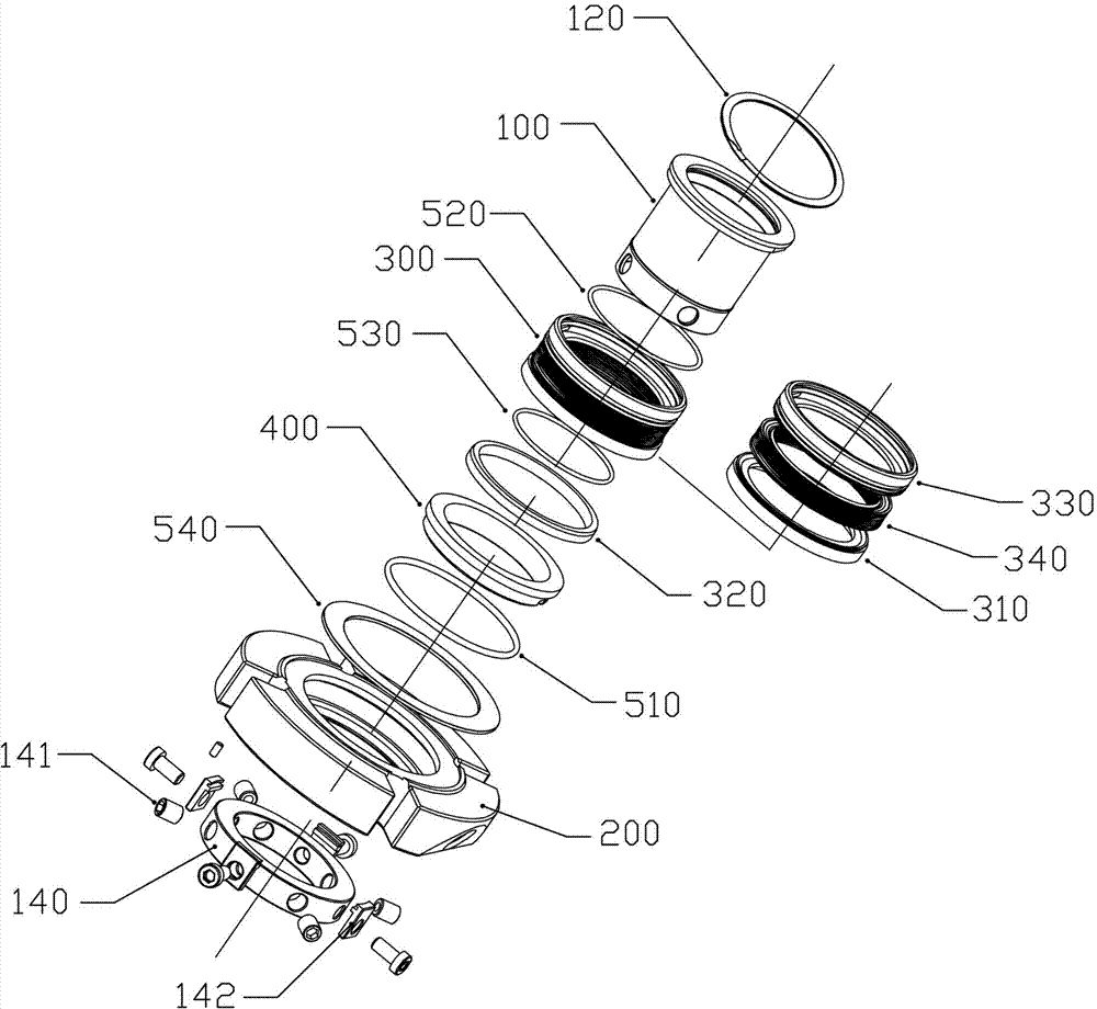 Mechanical seal structure for narrow seal chamber