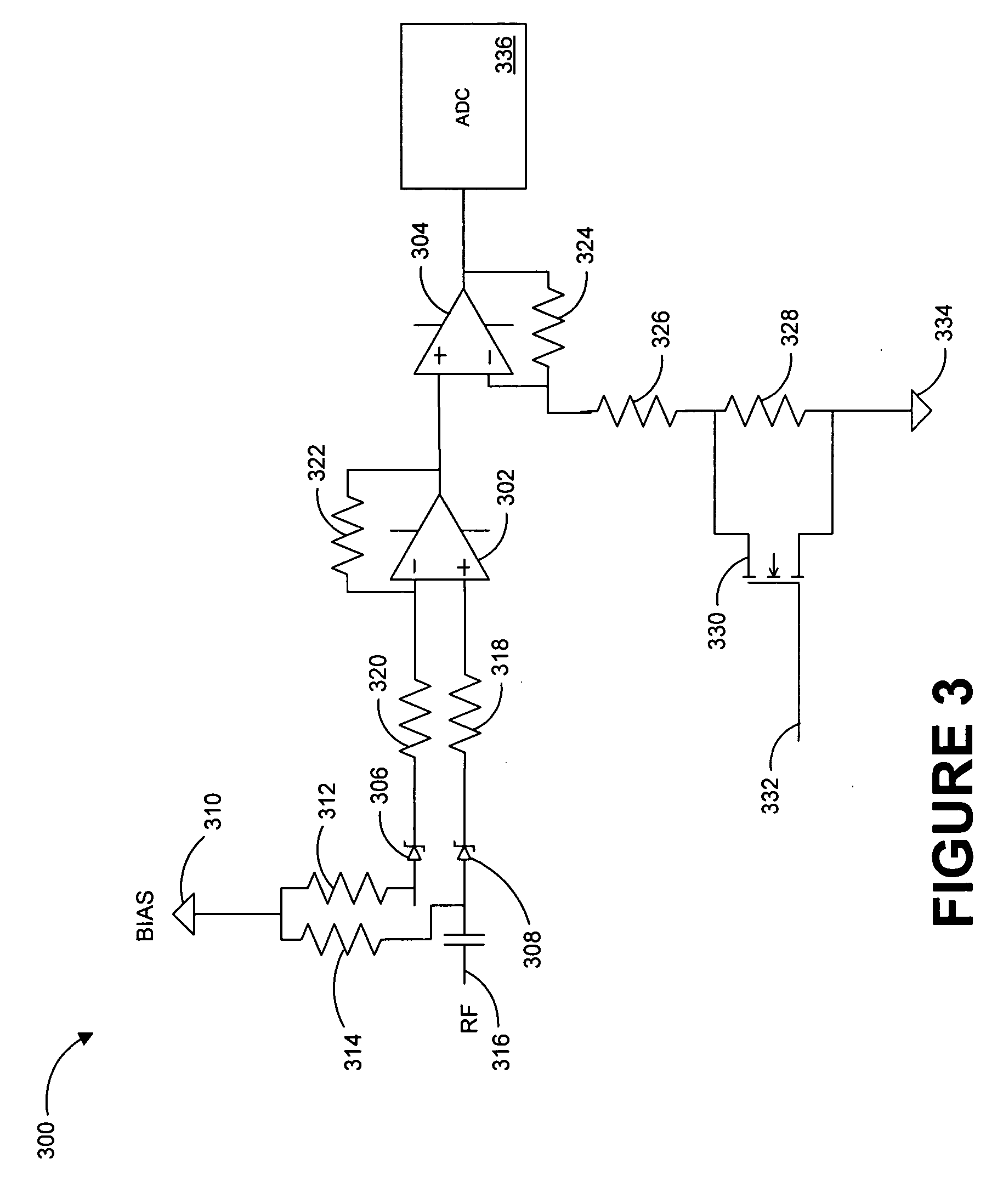 System and method for increasing accuracy of transmitter power detection over a larger range of output power levels