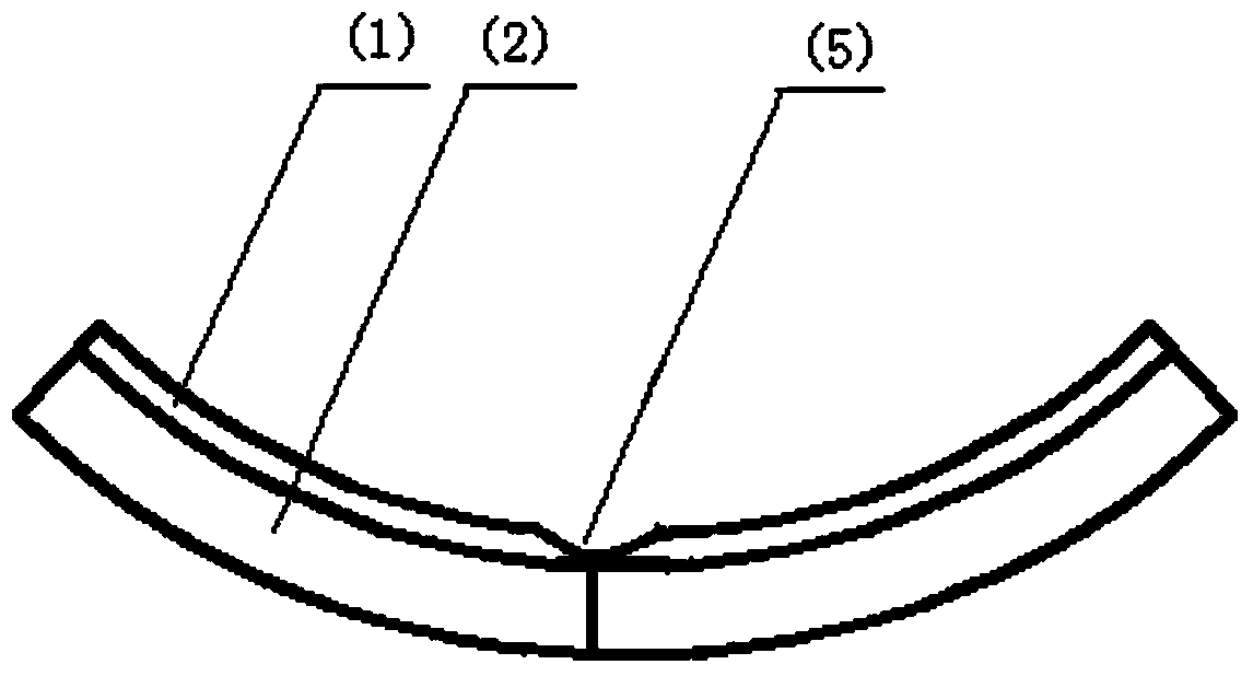 Process for production of double-metal metallurgical composite tube through high frequency resistance welding method and composite tube