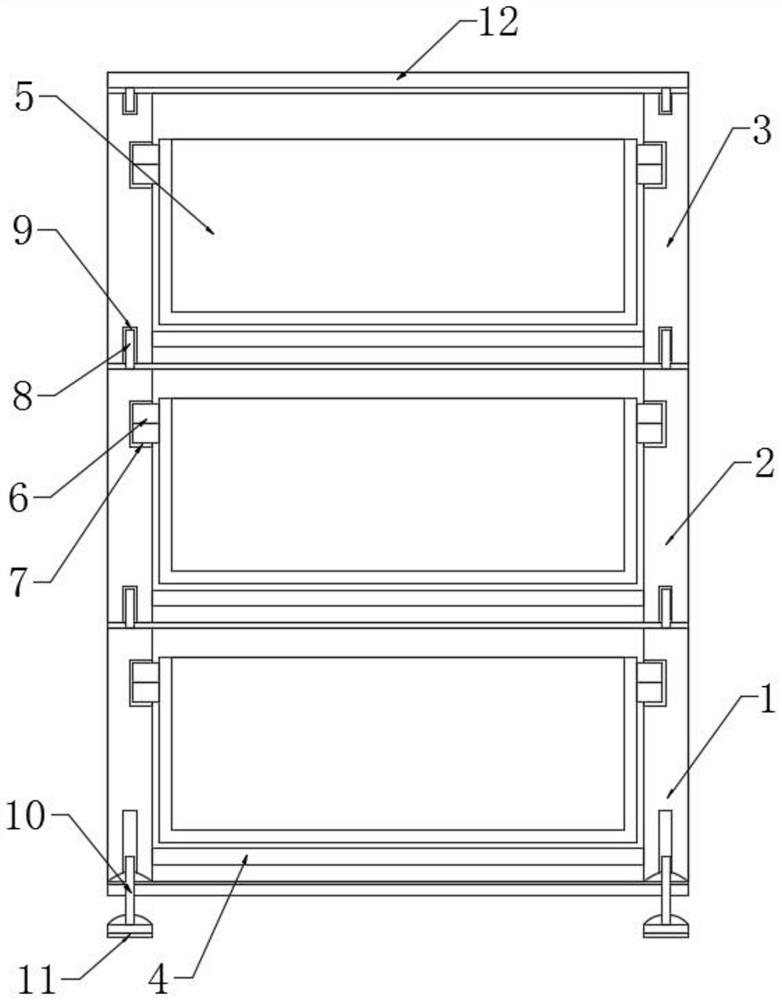 Wall-ground dual-purpose sliding cabinet basket storage rack