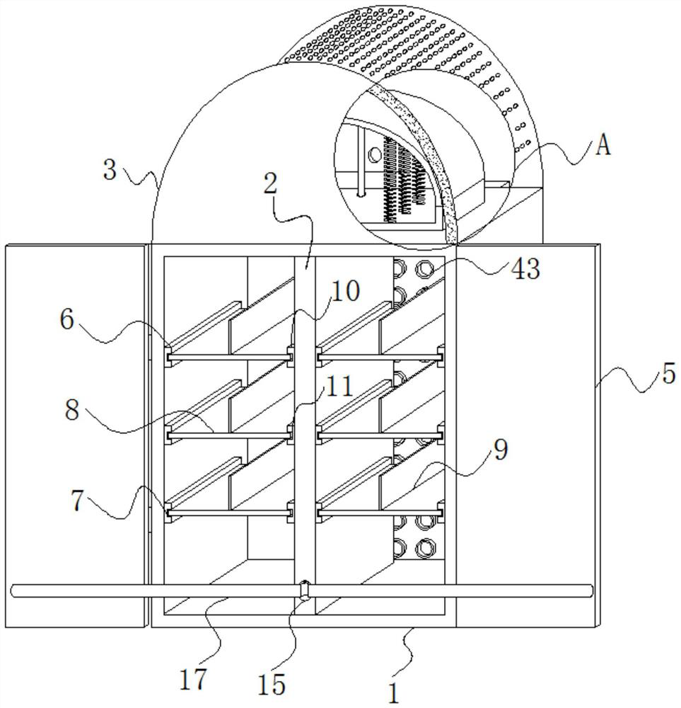 A storage device for textile dip-dyed fabric