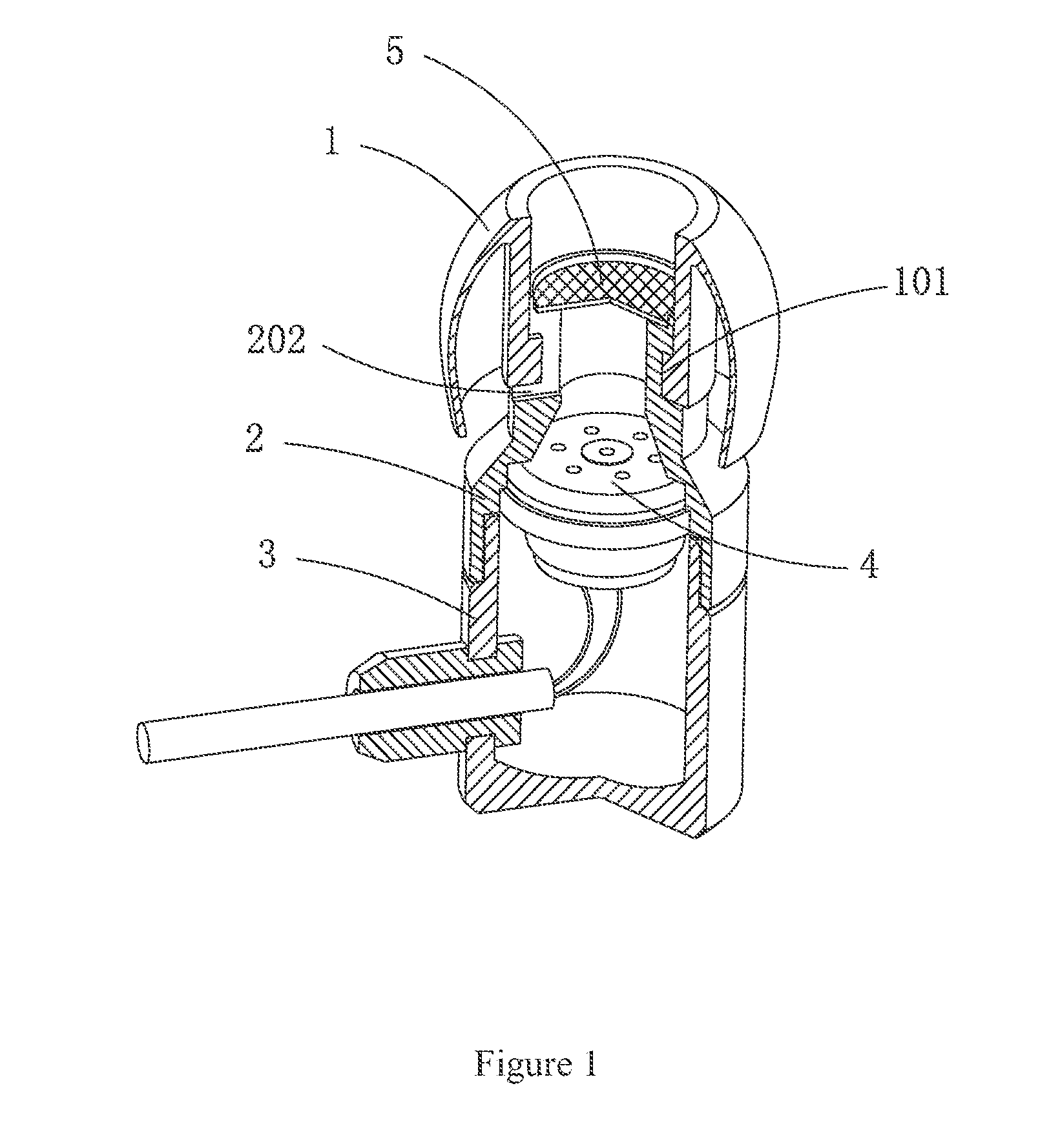 Headphone structure for adjusting audio frequencies