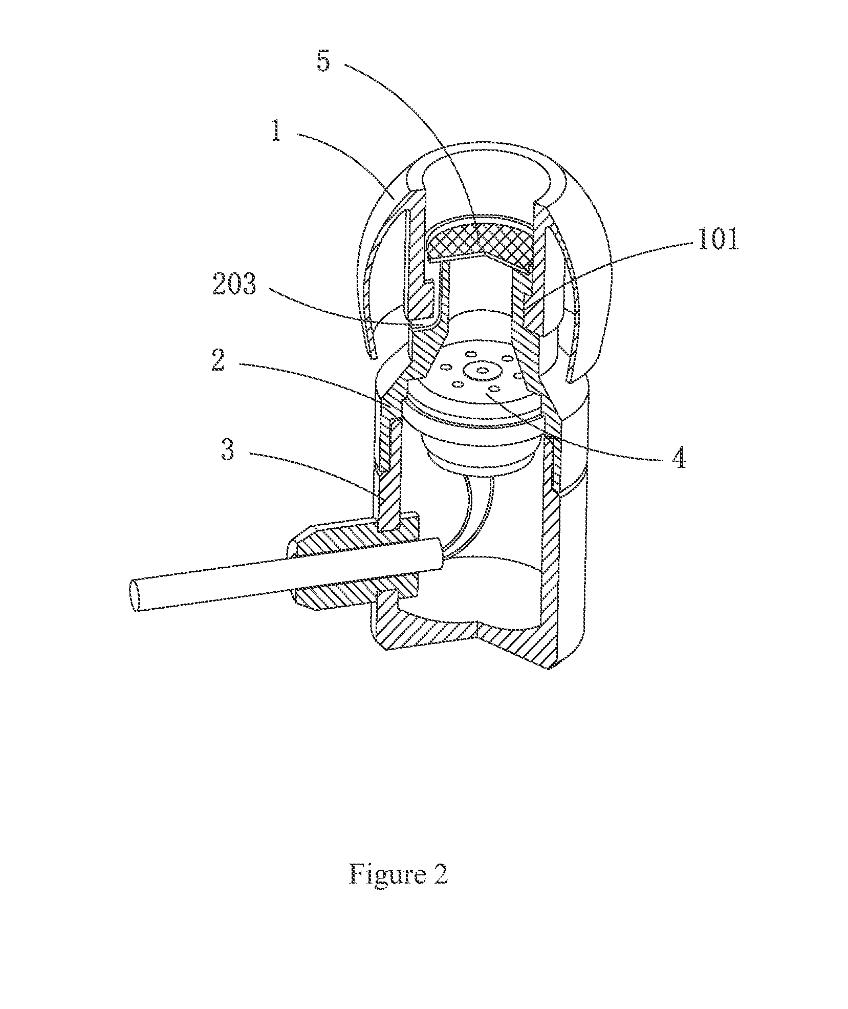 Headphone structure for adjusting audio frequencies