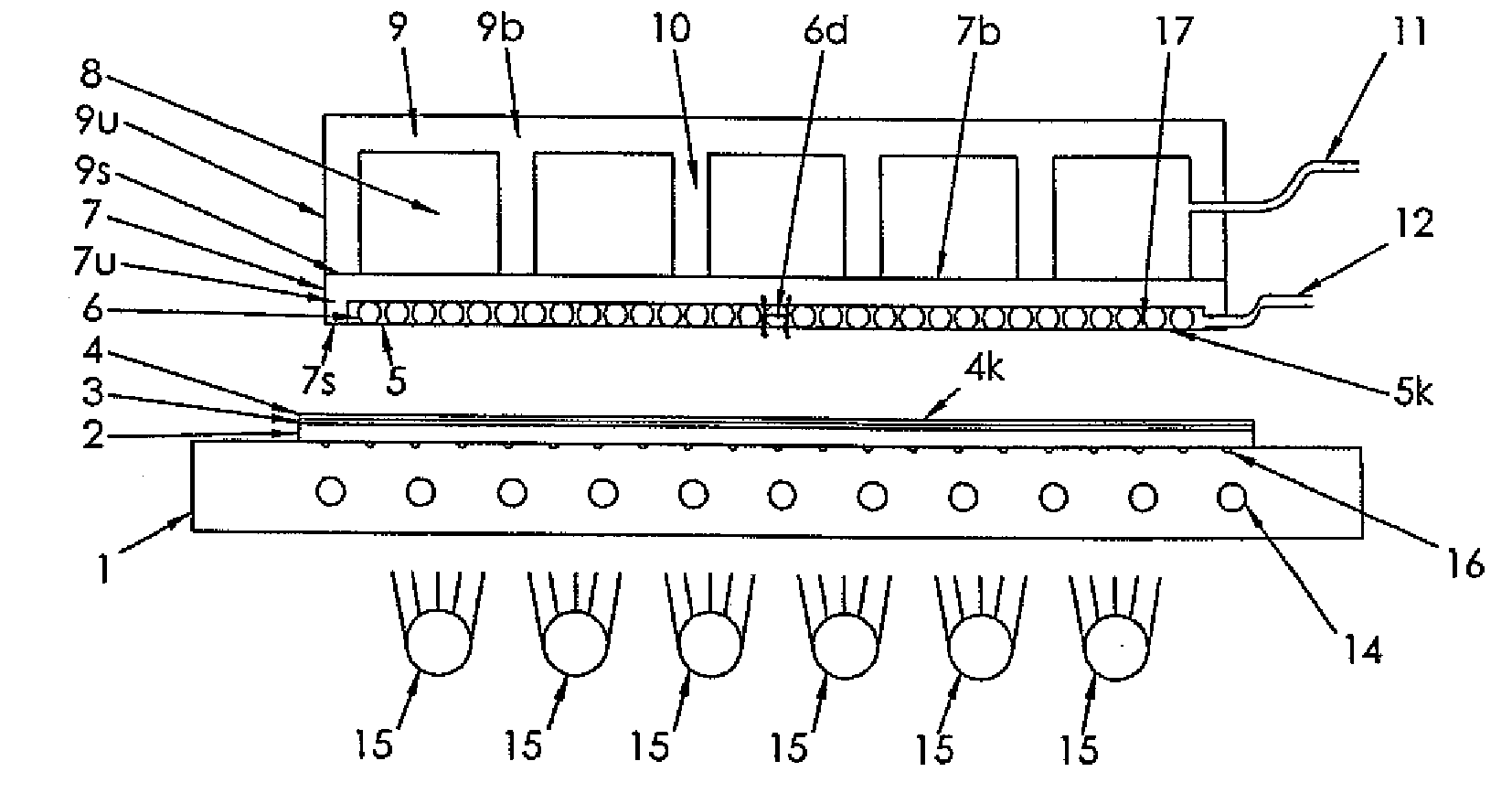 Device and process for applying and/or detaching a wafer to/from a carrier