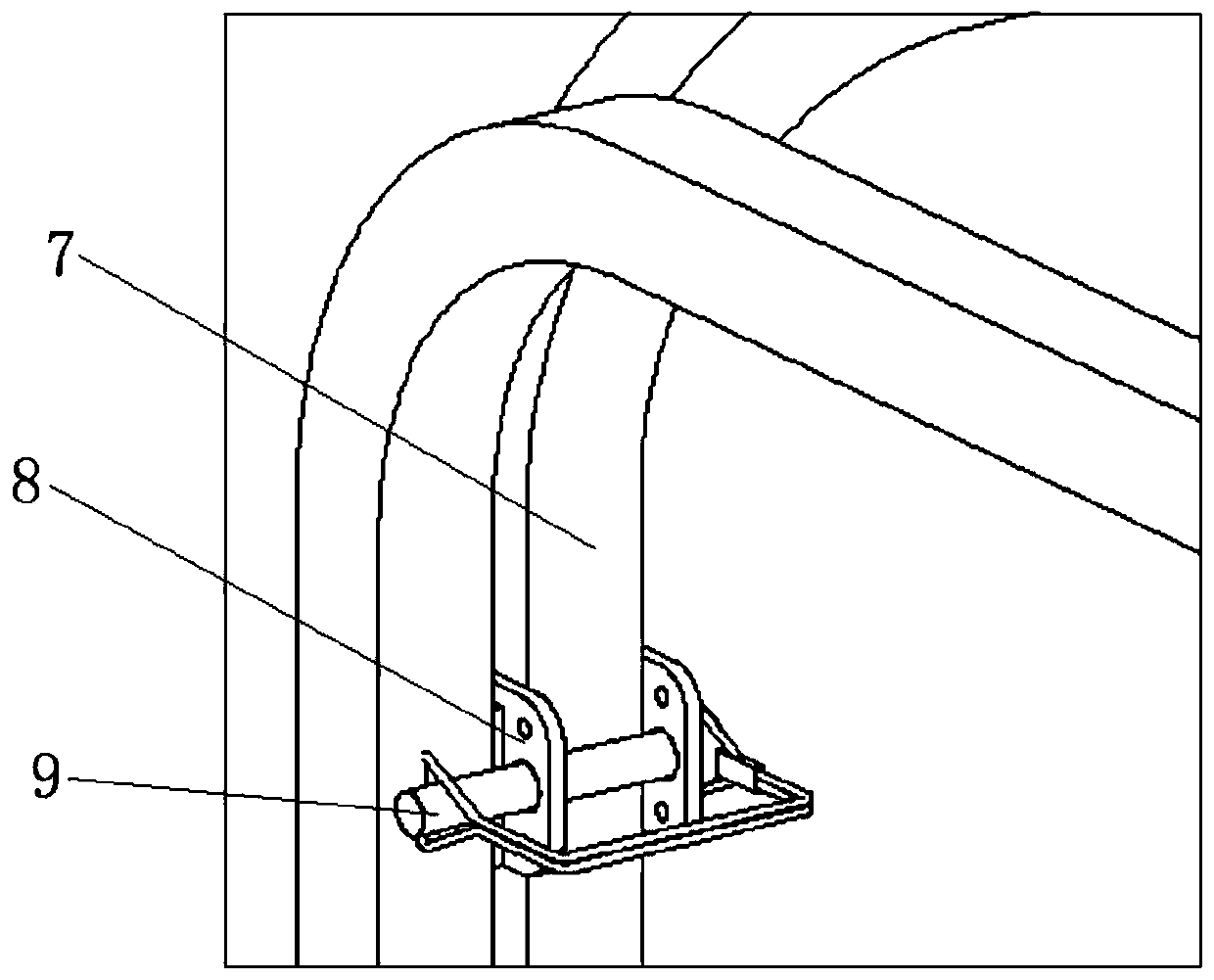 Novel foldable aerial working truck platform and aerial working device