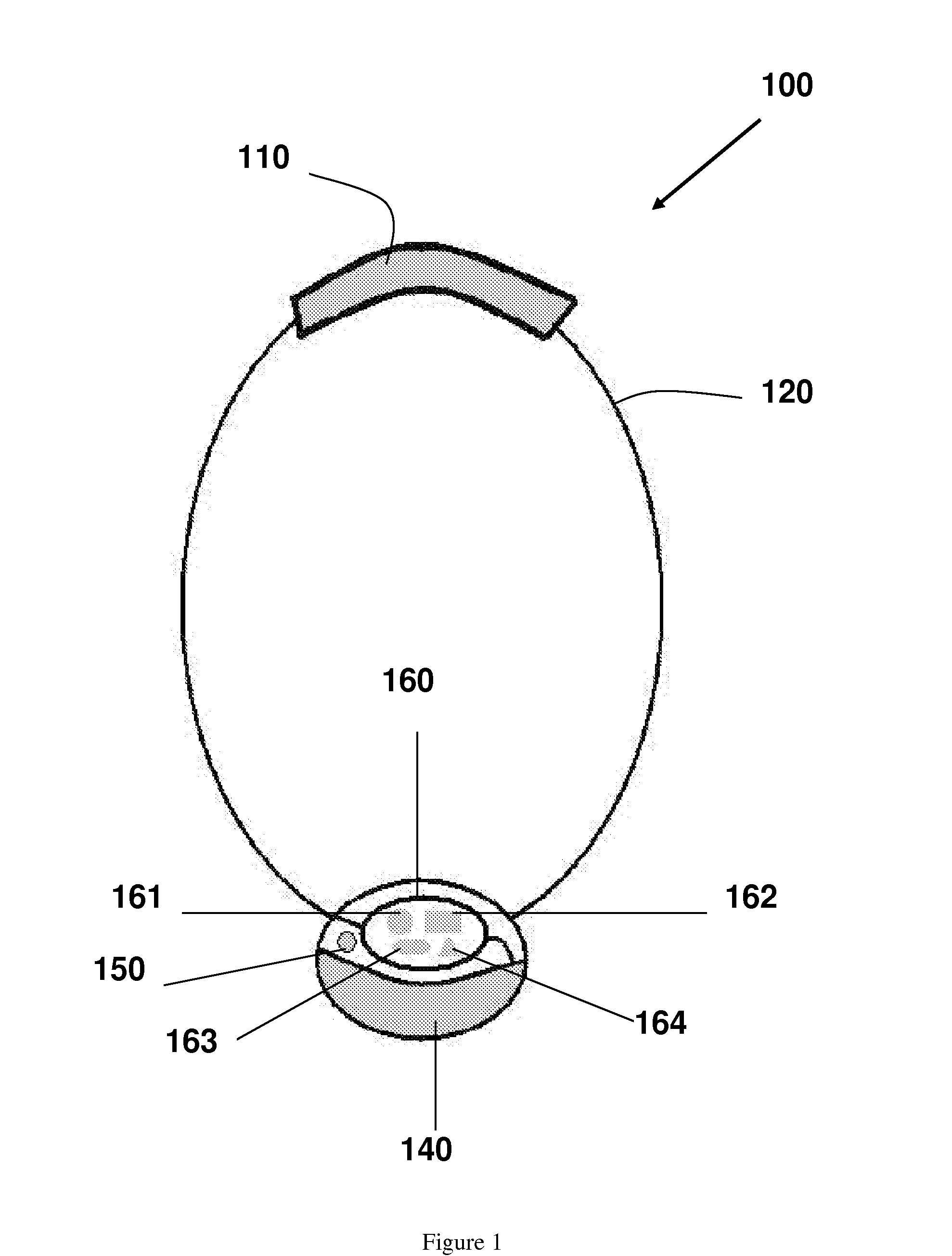 Necklace type of detector for electrocardiographic and temperature information