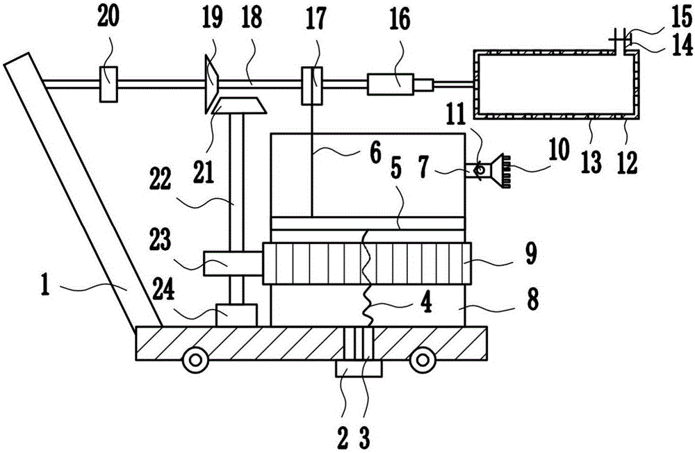 Agricultural pesticide and chemical fertilizer spraying device