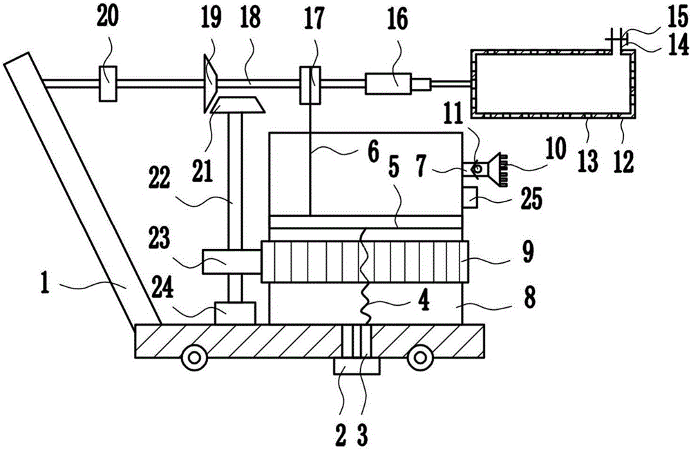 Agricultural pesticide and chemical fertilizer spraying device