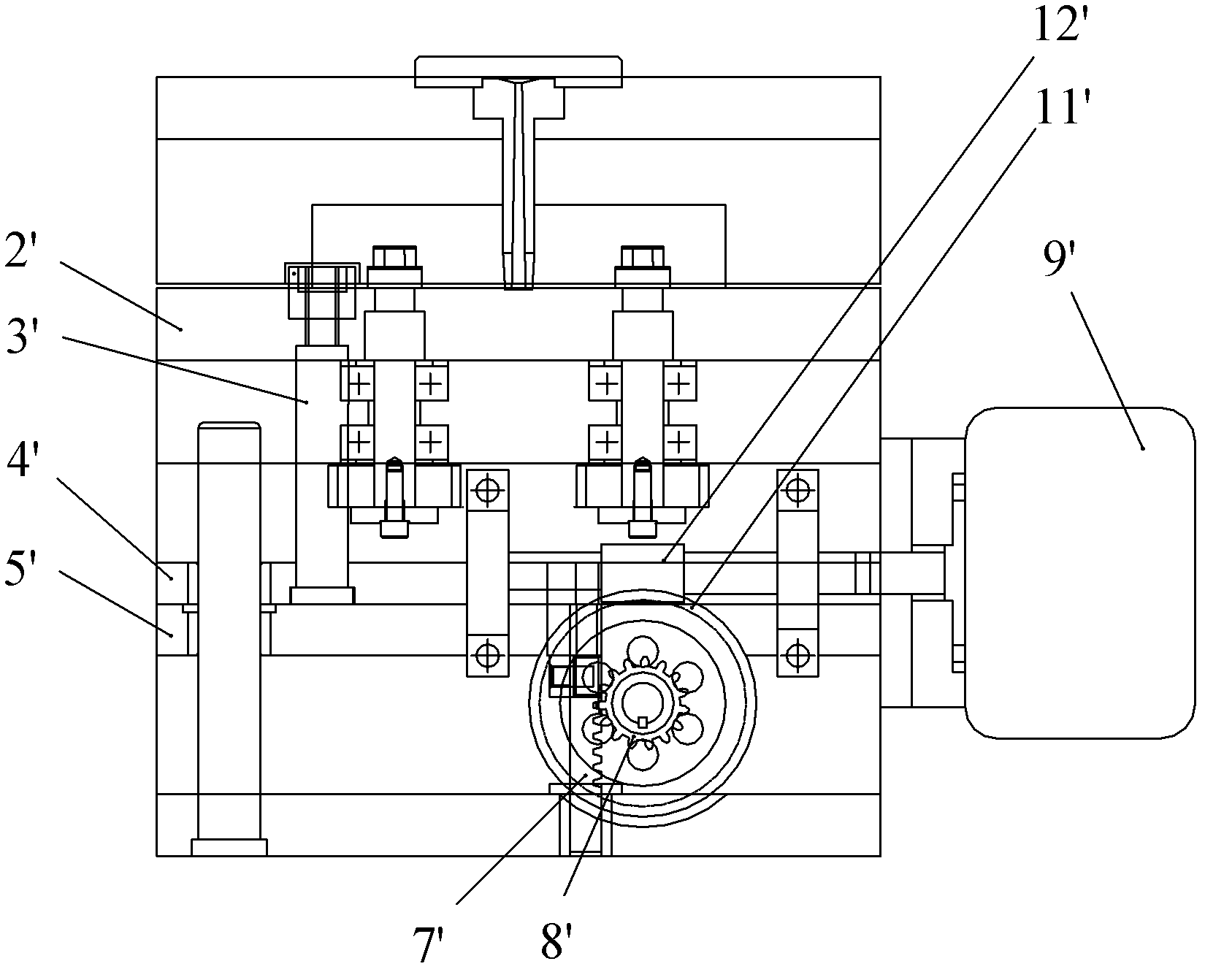 Reset mechanism of mold push plate