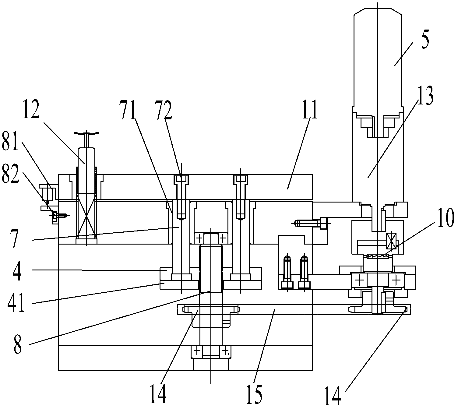 Reset mechanism of mold push plate