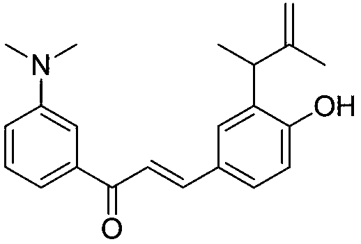 Novel chalcone compound with anti-aging function and application of compound