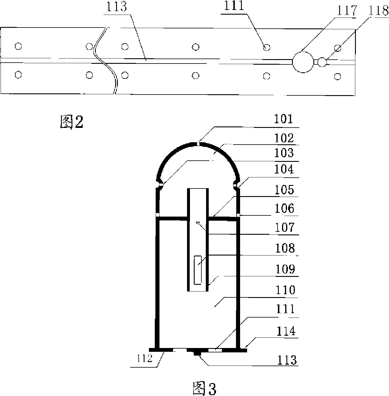 Pressure stabilizing filter tube with double air cushion layer and independent water distribution and gas distribution