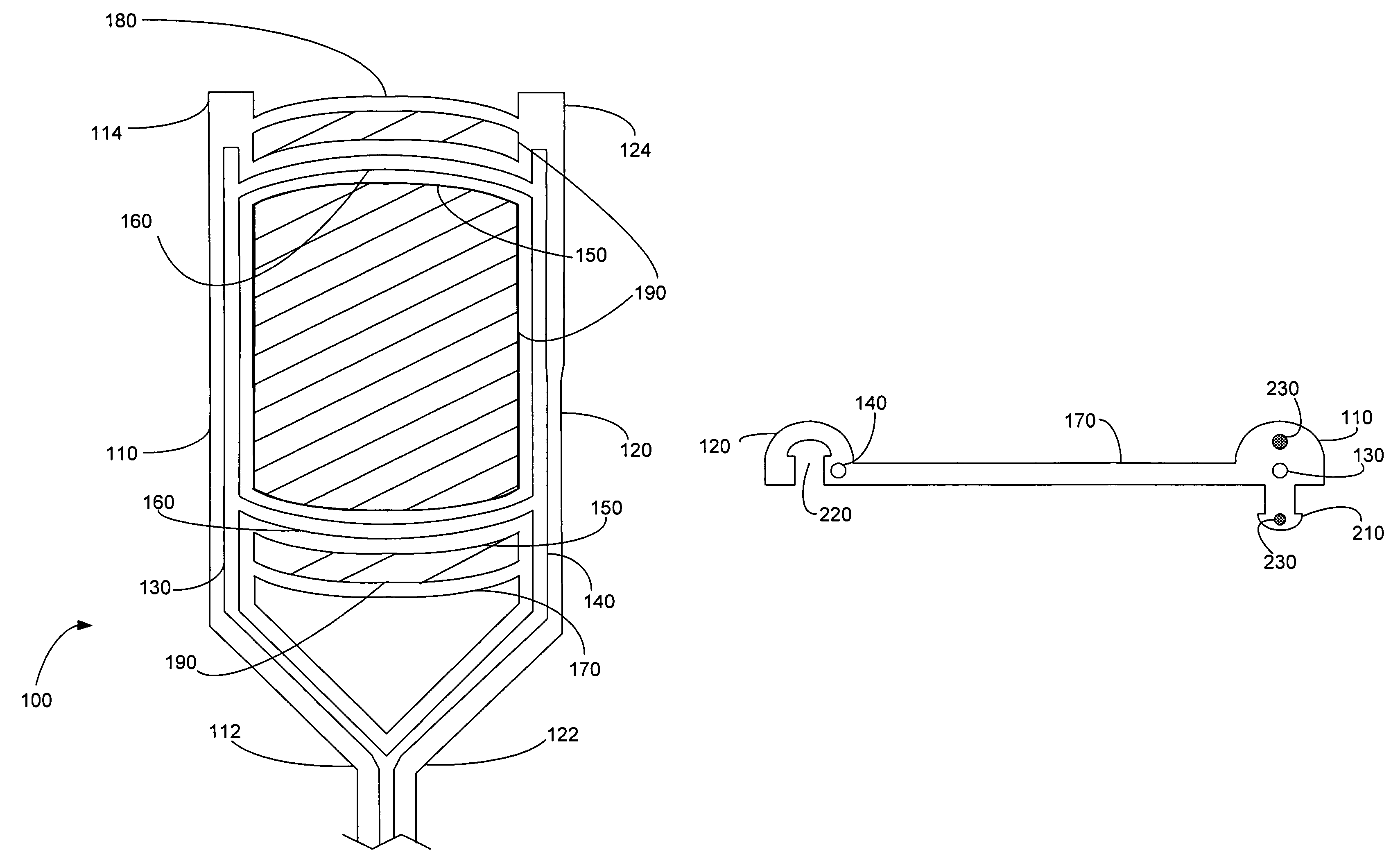 Multipolar stimulation electrode with mating structures for gripping targeted tissue