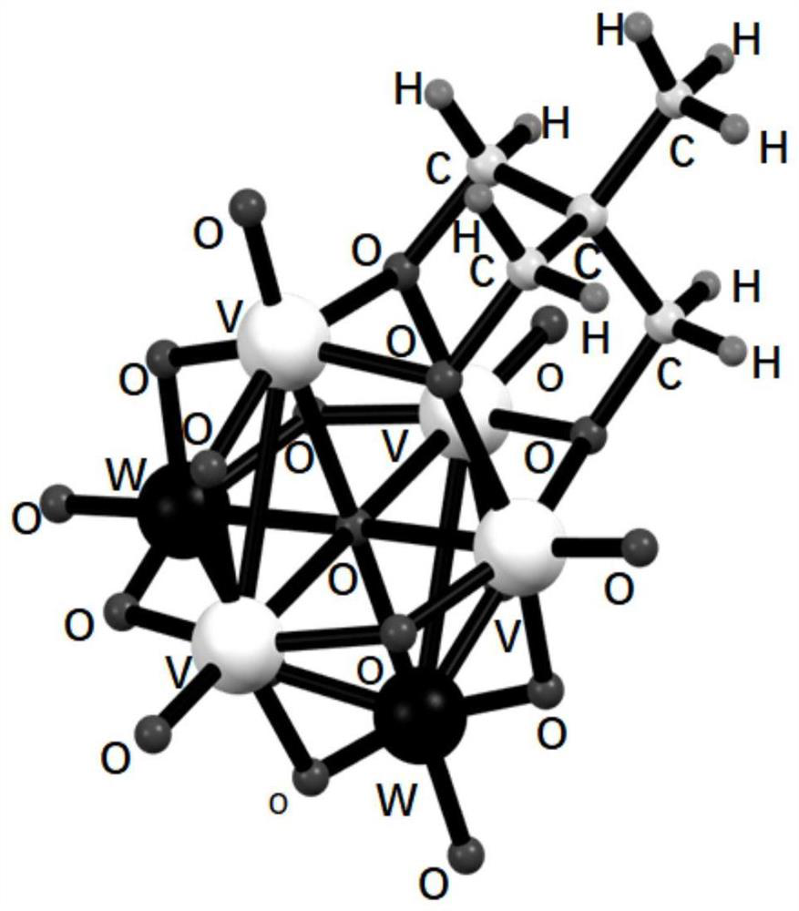 Lindeqvist type tungsten vanadate trimethylolethane derivative as well as preparation method and application thereof