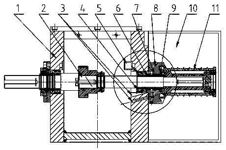 Transmission box sealing structure of wire drawing machine