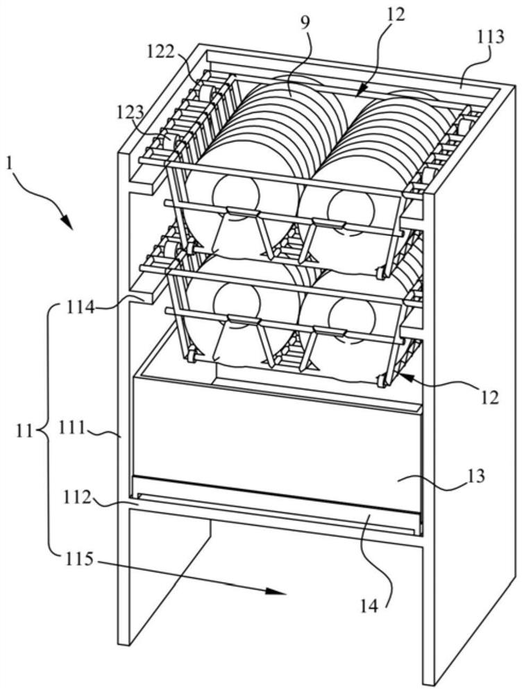 Storage cabinet and tool recovery system