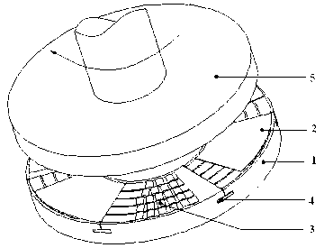 Separated-type wave foil dynamic pressure gas thrust bearing